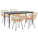 vidaXL Set mobilier de grădină, 5 piese, poliratan vidaXL Set mobilier de grădină, 5 piese, poliratan