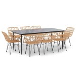 vidaXL Set mobilier de grădină, 9 piese, poliratan vidaXL Set mobilier de grădină, 9 piese, poliratan