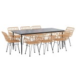 vidaXL Set mobilier de grădină, 9 piese, poliratan vidaXL Set mobilier de grădină, 9 piese, poliratan