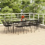 vidaXL Set mobilier de grădină, 9 piese, poliratan vidaXL Set mobilier de grădină, 9 piese, poliratan