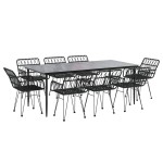 vidaXL Set mobilier de grădină, 9 piese, poliratan vidaXL Set mobilier de grădină, 9 piese, poliratan