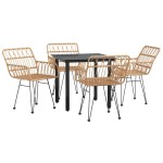 vidaXL Set mobilier de grădină, 5 piese, poliratan vidaXL Set mobilier de grădină, 5 piese, poliratan