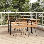 vidaXL Set mobilier de grădină, 5 piese, poliratan vidaXL Set mobilier de grădină, 5 piese, poliratan
