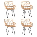 vidaXL Set mobilier de grădină, 5 piese, poliratan