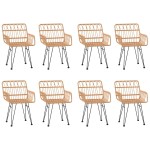 vidaXL Set mobilier de grădină, 9 piese, poliratan vidaXL Set mobilier de grădină, 9 piese, poliratan