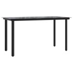 vidaXL Set mobilier de grădină, 5 piese, negru, poliratan
