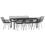 vidaXL Set mobilier de grădină, 9 piese, poliratan vidaXL Set mobilier de grădină, 9 piese, poliratan