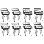 vidaXL Set mobilier de grădină, 9 piese, poliratan vidaXL Set mobilier de grădină, 9 piese, poliratan
