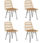 vidaXL Set mobilier de grădină, 5 piese, poliratan