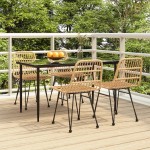 vidaXL Set mobilier de grădină, 5 piese, poliratan vidaXL Set mobilier de grădină, 5 piese, poliratan