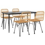 vidaXL Set mobilier de grădină, 5 piese, poliratan vidaXL Set mobilier de grădină, 5 piese, poliratan