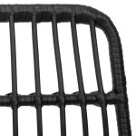 vidaXL Set mobilier de grădină, 5 piese, negru, poliratan