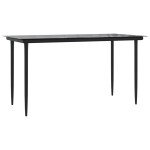 vidaXL Set mobilier de grădină, 5 piese, negru, poliratan