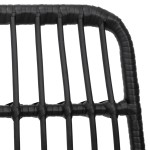 vidaXL Set mobilier de grădină, 7 piese, negru, poliratan