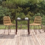 vidaXL Set mobilier de grădină, 3 piese, poliratan vidaXL Set mobilier de grădină, 3 piese, poliratan