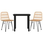 vidaXL Set mobilier de grădină, 3 piese, poliratan vidaXL Set mobilier de grădină, 3 piese, poliratan