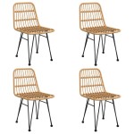 vidaXL Set mobilier de grădină, 5 piese, poliratan