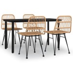 vidaXL Set mobilier de grădină, 5 piese, poliratan vidaXL Set mobilier de grădină, 5 piese, poliratan