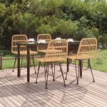 vidaXL Set mobilier de grădină, 5 piese, poliratan vidaXL Set mobilier de grădină, 5 piese, poliratan