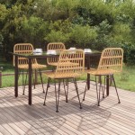 vidaXL Set mobilier de grădină, 5 piese, poliratan vidaXL Set mobilier de grădină, 5 piese, poliratan