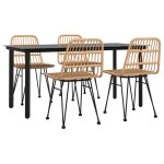 vidaXL Set mobilier de grădină, 5 piese, poliratan vidaXL Set mobilier de grădină, 5 piese, poliratan