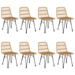 vidaXL Set mobilier de grădină, 9 piese, poliratan vidaXL Set mobilier de grădină, 9 piese, poliratan