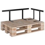 vidaXL Spătar pentru canapea din paleți, negru, 110 cm, fier vidaXL Spătar pentru canapea din paleți, negru, 110 cm, fier