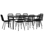 vidaXL Set mobilier de grădină, 9 piese, poliratan vidaXL Set mobilier de grădină, 9 piese, poliratan