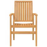 vidaXL Scaune grădină stivuibile 4 buc. 56,5x57,5x91 cm lemn masiv tec