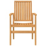 vidaXL Scaune grădină stivuibile 8 buc. 56,5x57,5x91 cm lemn masiv tec