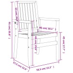 vidaXL Scaune grădină stivuibile 8 buc. 56,5x57,5x91 cm lemn masiv tec