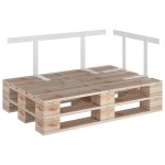 vidaXL Spătar pentru canapea din paleți, alb, 110 cm, fier vidaXL Spătar pentru canapea din paleți, alb, 110 cm, fier