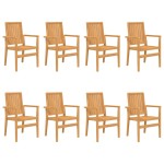 vidaXL Set mobilier de grădină, 9 piese, lemn masiv de tec vidaXL Set mobilier de grădină, 9 piese, lemn masiv de tec