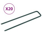 vidaXL Cuie pentru iarbă artificială, 20 buc., fier, în formă de U vidaXL Cuie pentru iarbă artificială, 20 buc., fier, în formă de U