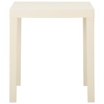 vidaXL Masă de grădină, alb, 79x65x72 cm, plastic