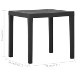 vidaXL Masă de grădină, gri, 79x65x72 cm, plastic vidaXL Masă de grădină, gri, 79x65x72 cm, plastic