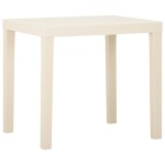 vidaXL Masă de grădină, alb, 79x65x72 cm, plastic vidaXL Masă de grădină, alb, 79x65x72 cm, plastic