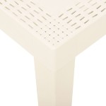 vidaXL Masă de grădină, alb, 79x65x72 cm, plastic vidaXL Masă de grădină, alb, 79x65x72 cm, plastic