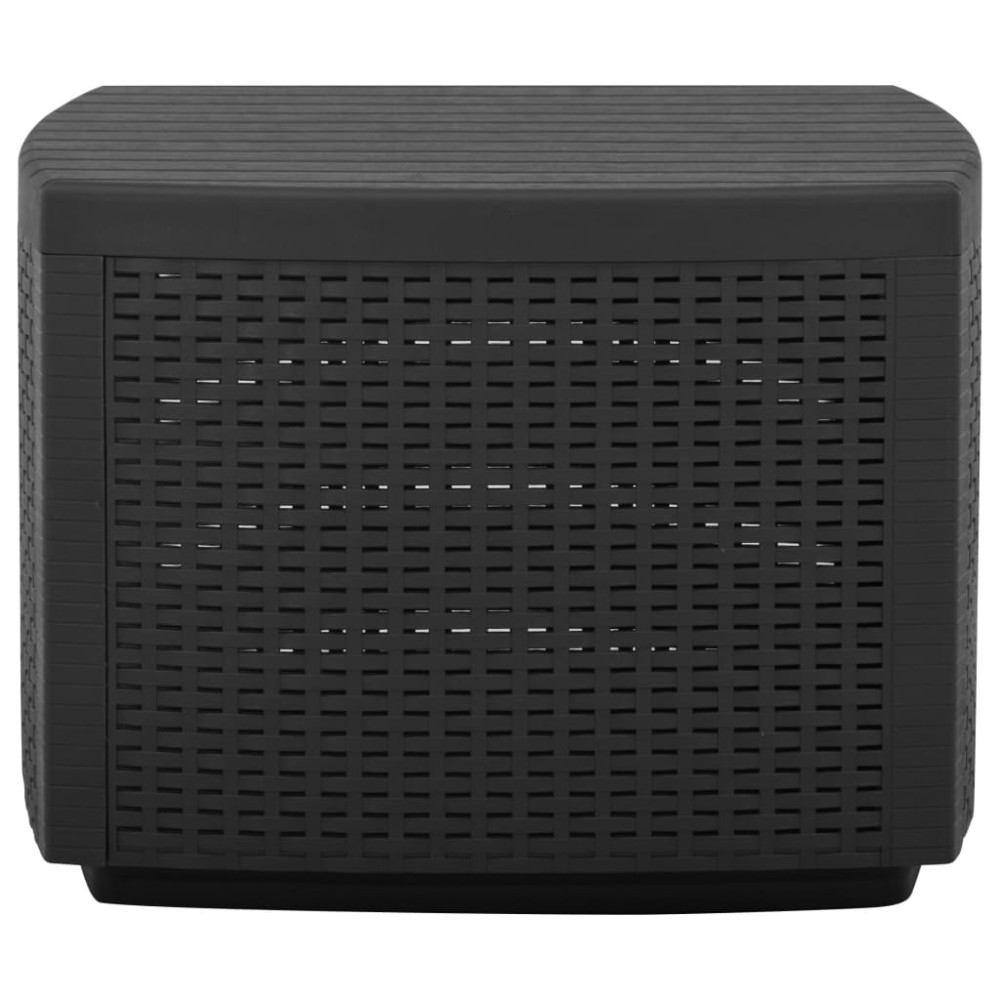 vidaXL Masă de grădină, gri, 53x53x40 cm, plastic