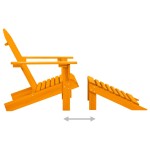 vidaXL Scaun de grădină Adirondack otoman portocaliu lemn masiv brad