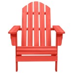 vidaXL Scaun de grădină Adirondack, roșu, lemn masiv de brad