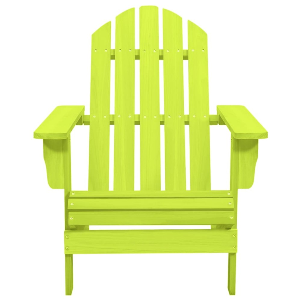 vidaXL Scaun de grădină Adirondack, verde, lemn masiv de brad