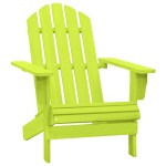 vidaXL Scaun de grădină Adirondack, verde, lemn masiv de brad