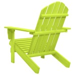 vidaXL Scaun de grădină Adirondack, verde, lemn masiv de brad