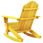 vidaXL Scaun balansoar de grădină Adirondack galben lemn masiv brad vidaXL Scaun balansoar de grădină Adirondack galben lemn masiv brad