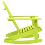 vidaXL Scaun balansoar de grădină Adirondack, verde, lemn masiv brad