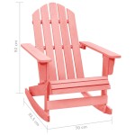 vidaXL Scaun balansoar de grădină Adirondack, roz, lemn masiv de brad vidaXL Scaun balansoar de grădină Adirondack, roz, lemn masiv de brad