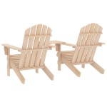 vidaXL Scaune de grădină Adirondack cu masă de ceai, lemn masiv brad vidaXL Scaune de grădină Adirondack cu masă de ceai, lemn masiv brad