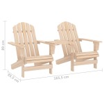 vidaXL Scaune de grădină Adirondack cu masă de ceai, lemn masiv brad vidaXL Scaune de grădină Adirondack cu masă de ceai, lemn masiv brad