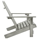 vidaXL Scaun de grădină Adirondack cu 2 locuri, gri, lemn masiv brad